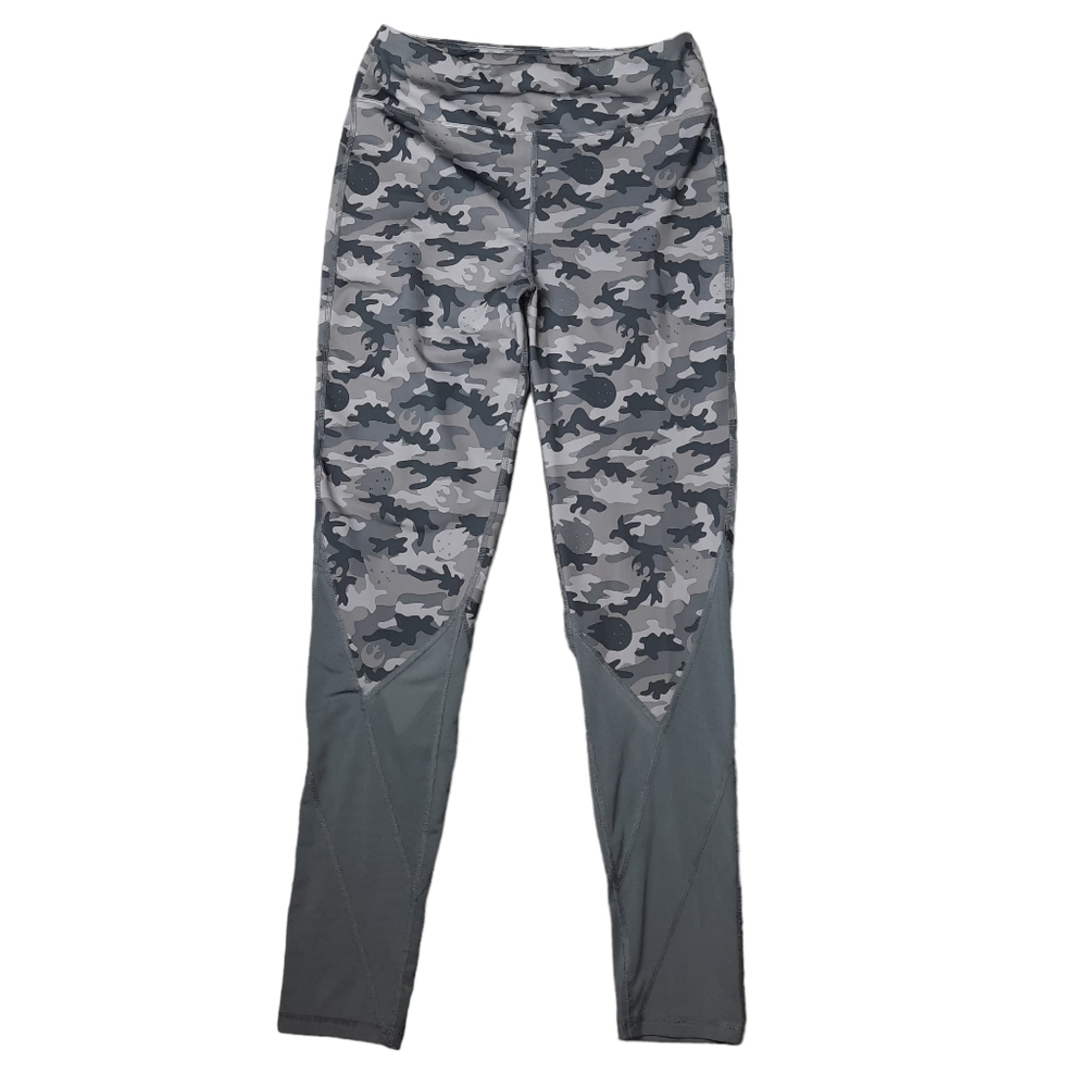 Star Wars Her Universe Gray Camo Mesh Yoga Legging SZ L